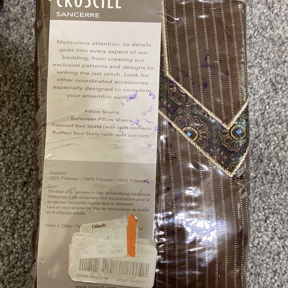 Euro pillow sham covers - 5 available - Croscill brown & black, Sancerre NWT - Picture 6 of 8